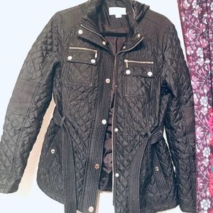 Michael Kors Large light weight belted hip length coat jacket